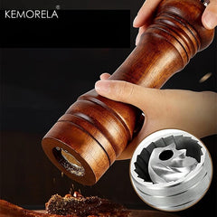 Oak Wood Pepper Mill Grinder Set - Perfect for Spice Up Meals