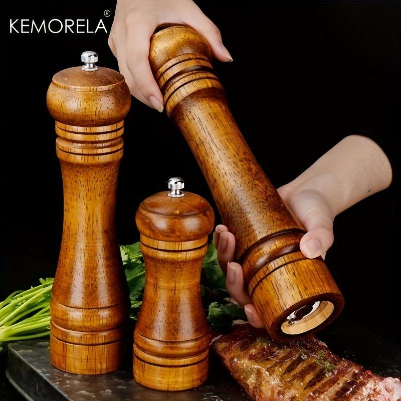 Oak Wood Pepper Mill Grinder Set - Perfect for Spice Up Meals
