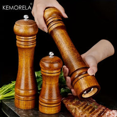 Oak Wood Pepper Mill Grinder Set - Perfect for Spice Up Meals