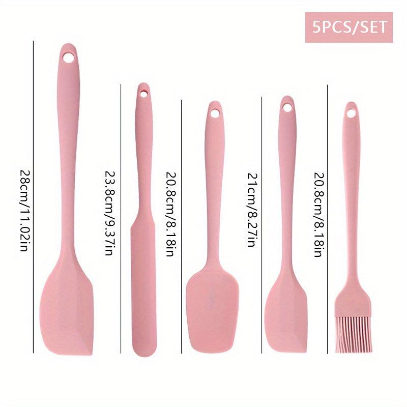 5pcs/6pcs Silicone Spatulas & Brush Baking Set