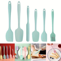 5pcs/6pcs Silicone Spatulas & Brush Baking Set