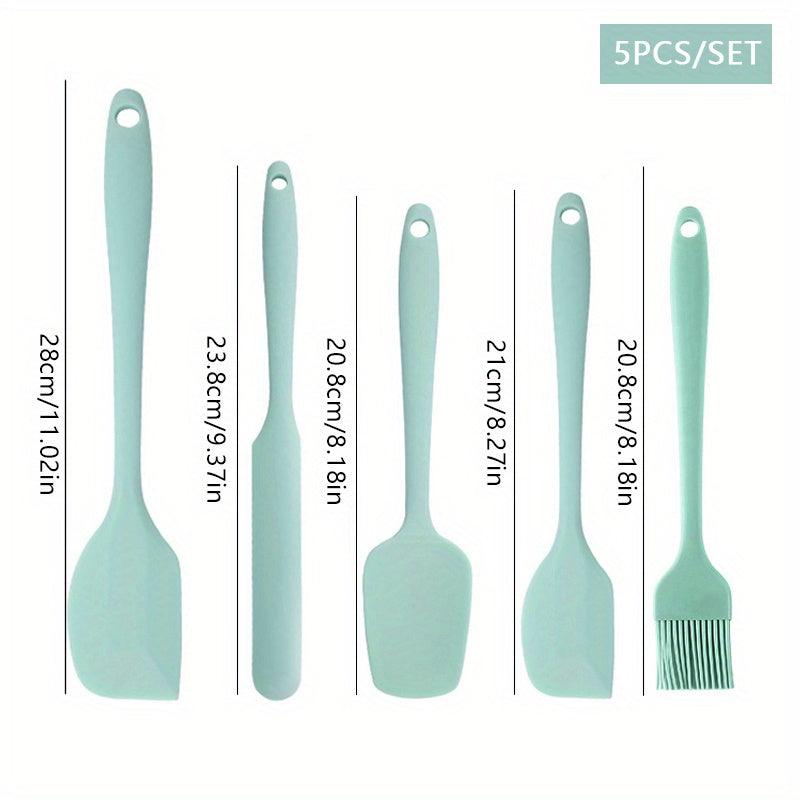 5pcs/6pcs Silicone Spatulas & Brush Baking Set