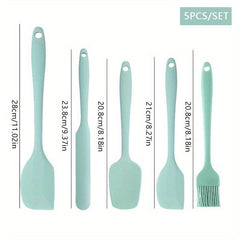 5pcs/6pcs Silicone Spatulas & Brush Baking Set