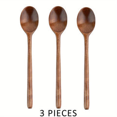 5pc Wooden Spoons for Eating Mixing Stirring
