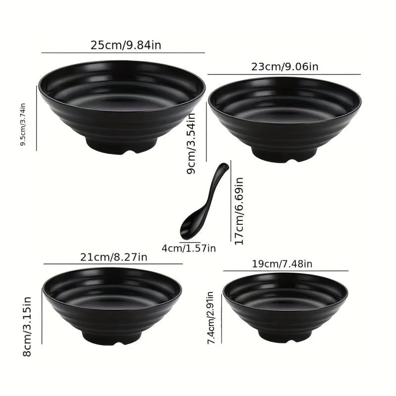 2pcs Bowl Set Dishwasher & Microwave Safe Pho Thai Miso Udon Bowl Set