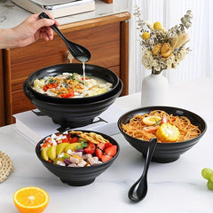 2pcs Bowl Set Dishwasher & Microwave Safe Pho Thai Miso Udon Bowl Set