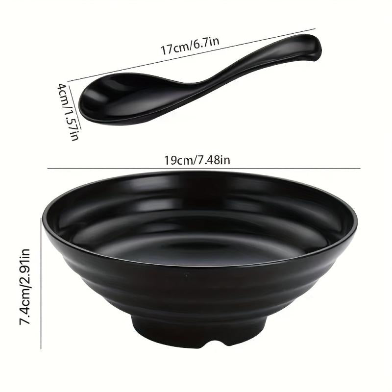 2pcs Bowl Set Dishwasher & Microwave Safe Pho Thai Miso Udon Bowl Set