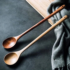 1pc Wooden Mixing Spoon Salad Servers Cooking Spoons Wood Kitchen Utensils