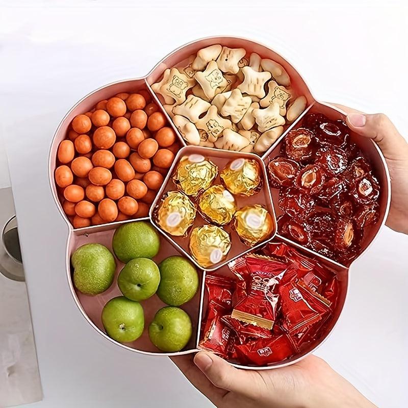 Candy Servers Snack Storage Box 6 Compartment Clear Organizer