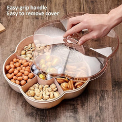 Candy Servers Snack Storage Box 6 Compartment Clear Organizer