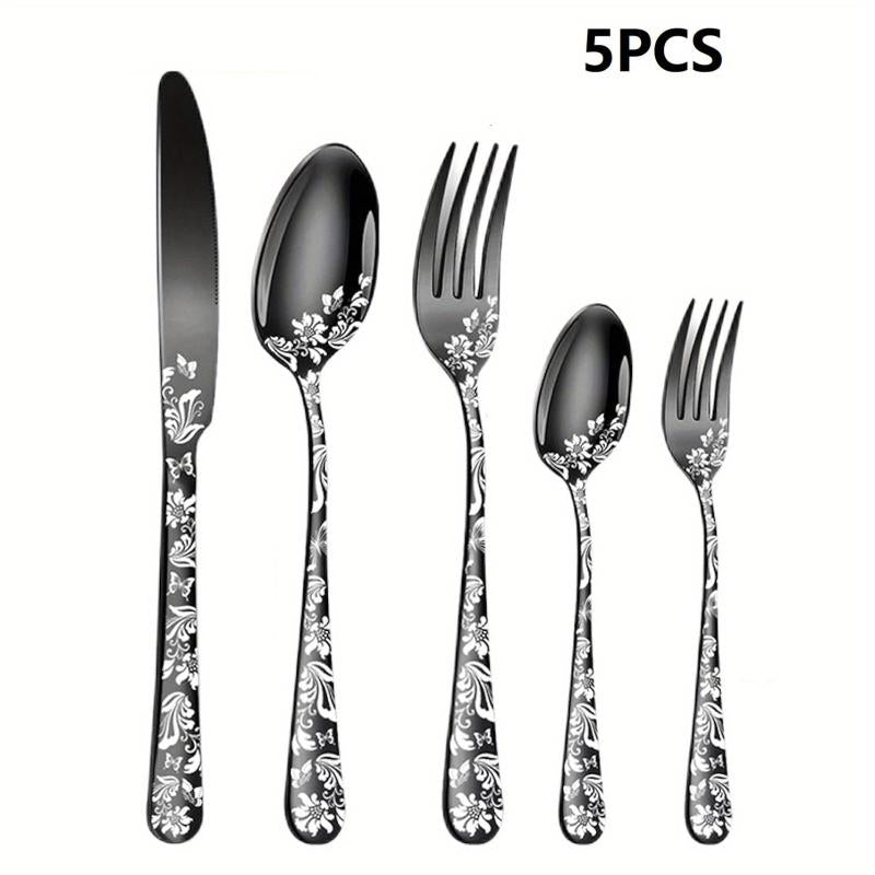 20PCS Christmas Stainless Steel Cutlery Set with Steak Fork