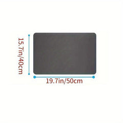 Dark Gray Dish Drying Mat Absorbent Non Slip Mat
