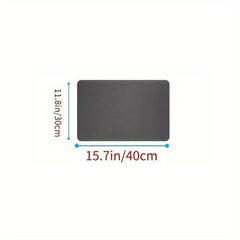 Dark Gray Dish Drying Mat Absorbent Non Slip Mat