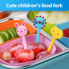 40pc Silicone Muffin Cup Set with Food Paddles & Lunch Accessories