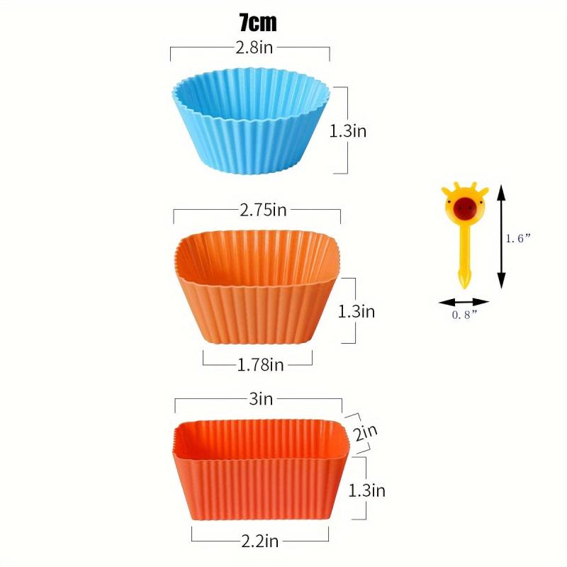 40pc Silicone Muffin Cup Set with Food Paddles & Lunch Accessories