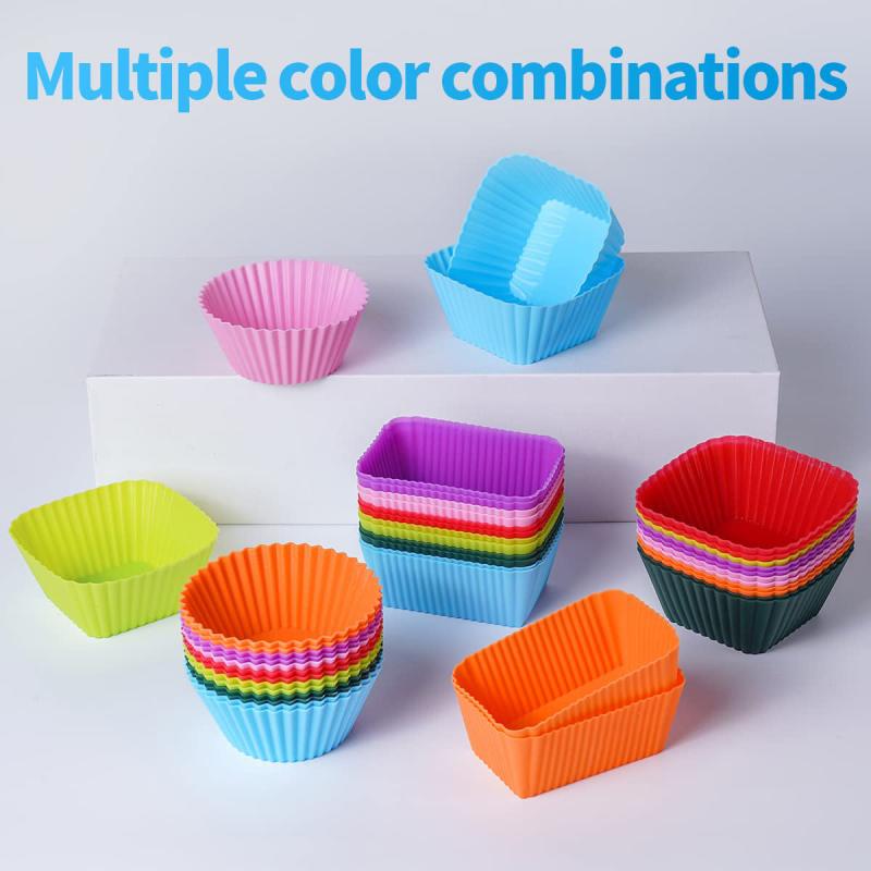 40pc Silicone Muffin Cup Set with Food Paddles & Lunch Accessories