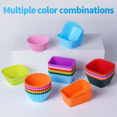 40pc Silicone Muffin Cup Set with Food Paddles & Lunch Accessories