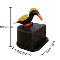 Automatic Toothpick Dispenser Bird Home Table Decoration
