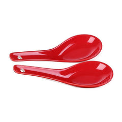 6pcs 13 46 Cm Ceramic Soup Spoon Set for Appetizer Cereal Ramen Dessert