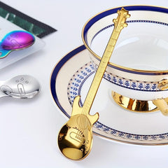 4PCS Guitar Coffee Spoons Set Stainless Steel Dessert Teaspoons