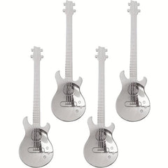 4PCS Guitar Coffee Spoons Set Stainless Steel Dessert Teaspoons