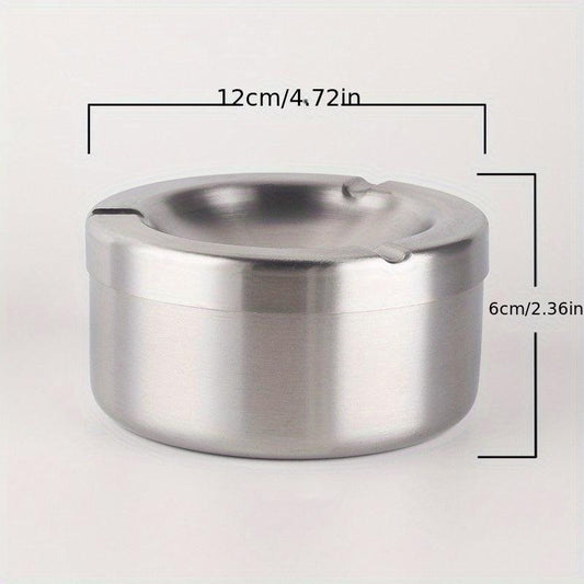 Stainless Steel Windproof Ashtray for Outdoor Smoking