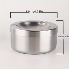 Stainless Steel Windproof Ashtray for Outdoor Smoking