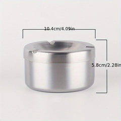 Stainless Steel Windproof Ashtray for Outdoor Smoking