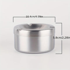 Stainless Steel Windproof Ashtray for Outdoor Smoking