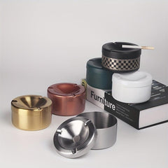 Stainless Steel Windproof Ashtray for Outdoor Smoking