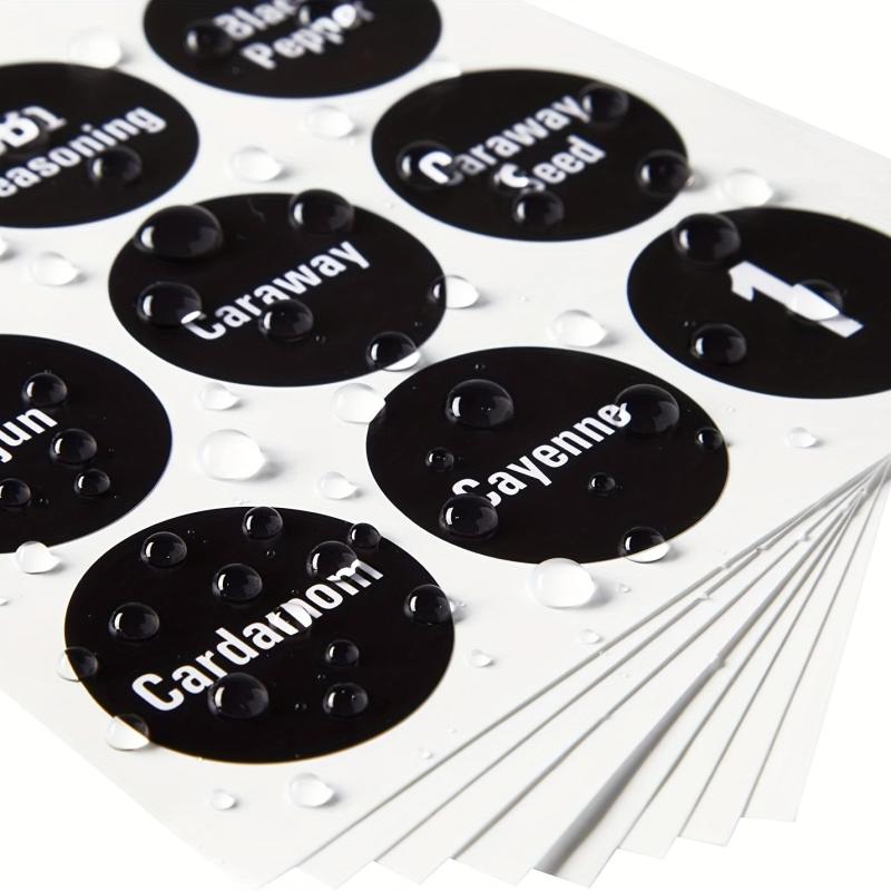 180pcs Waterproof Spice Labels for Bottles Creative Kitchen Organization
