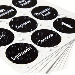 180pcs Waterproof Spice Labels for Bottles Creative Kitchen Organization