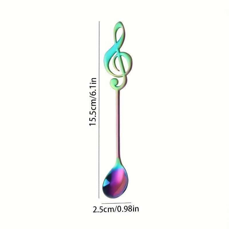 304 Stainless Steel Music Note Coffee Spoon Bar Ice Tea Dessert Soup Table Spoon