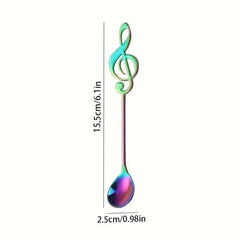 304 Stainless Steel Music Note Coffee Spoon Bar Ice Tea Dessert Soup Table Spoon