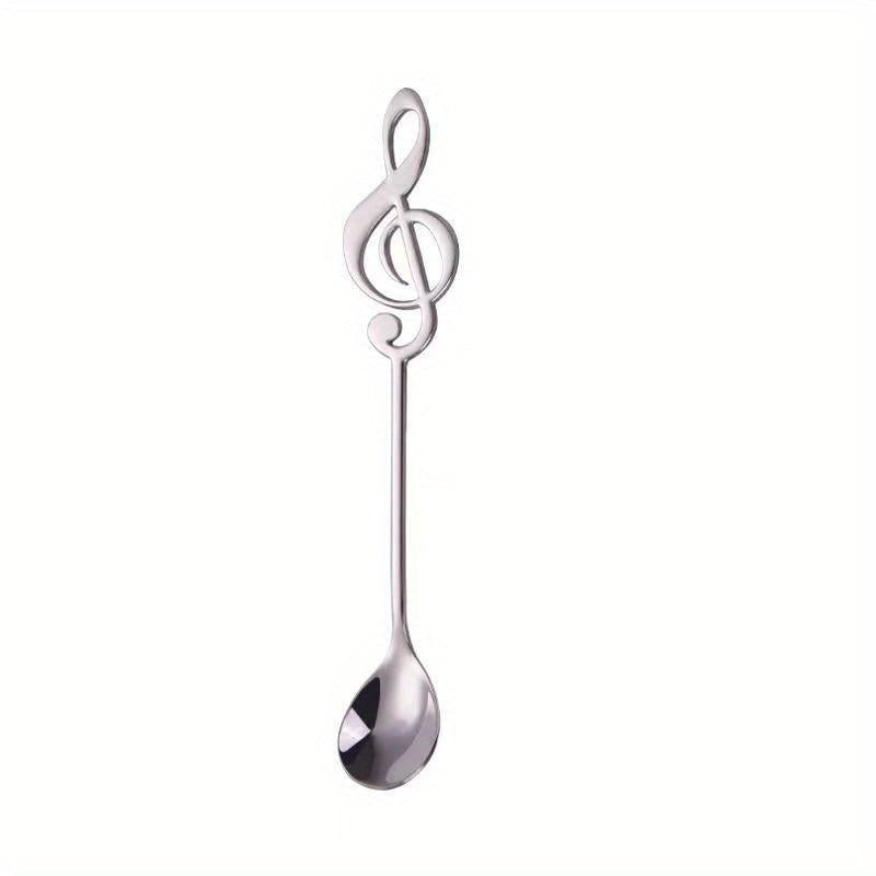 304 Stainless Steel Music Note Coffee Spoon Bar Ice Tea Dessert Soup Table Spoon