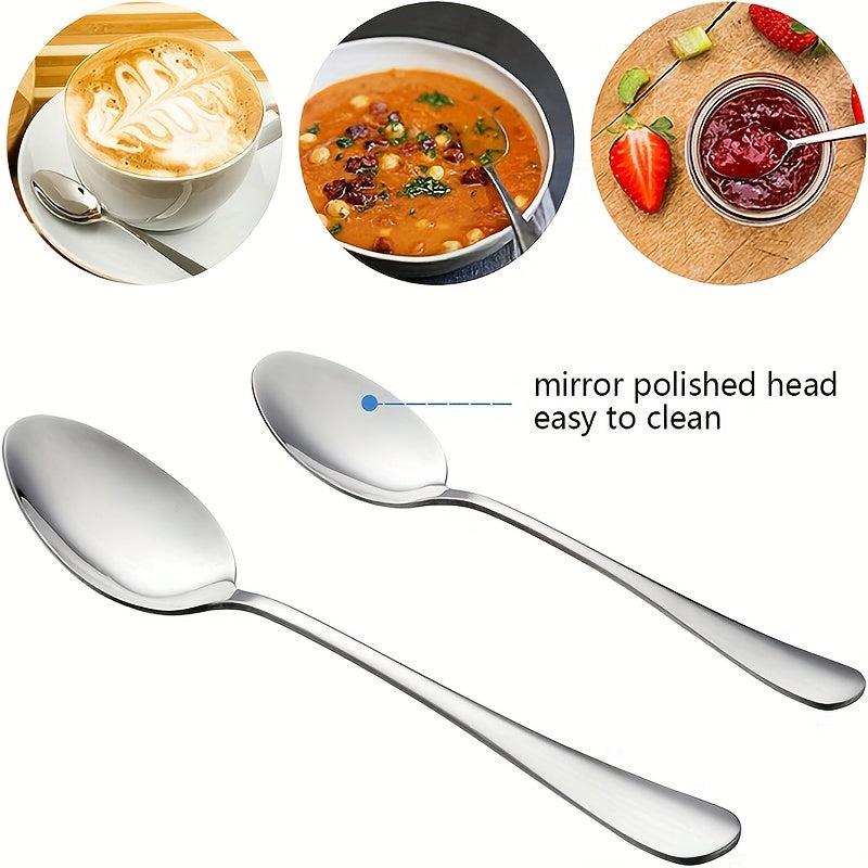 Stainless Steel Flatware Set Cutlery - Easy Clean & Dishwasher Safe