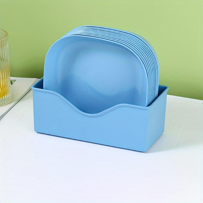 10pcs Reusable Fruit Dish Washable Snack Plate with Base Creative Candy Plate