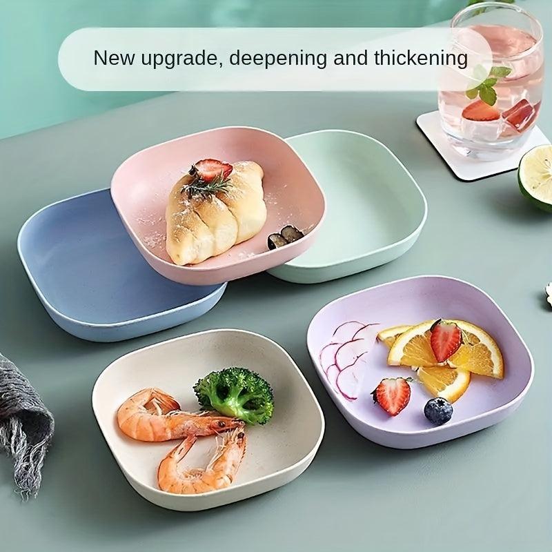 10pcs Reusable Fruit Dish Washable Snack Plate with Base Creative Candy Plate