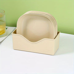 10pcs Reusable Fruit Dish Washable Snack Plate with Base Creative Candy Plate