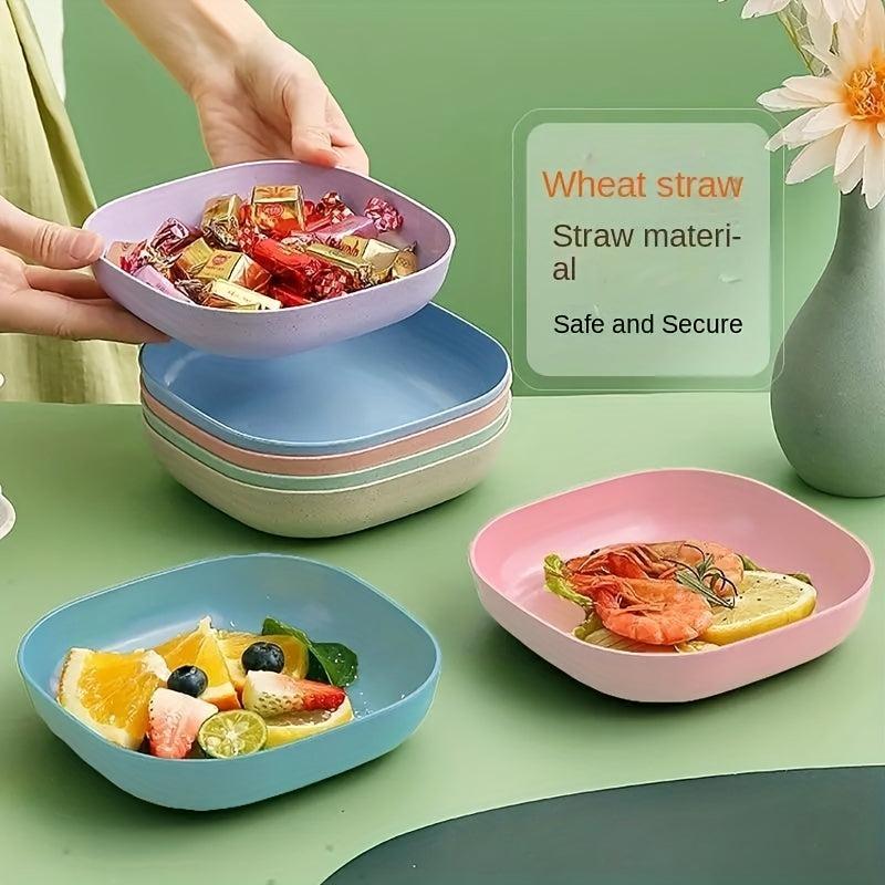 10pcs Reusable Fruit Dish Washable Snack Plate with Base Creative Candy Plate