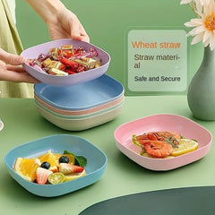 10pcs Reusable Fruit Dish Washable Snack Plate with Base Creative Candy Plate