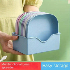 10pcs Reusable Fruit Dish Washable Snack Plate with Base Creative Candy Plate