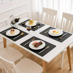 4pcs High-end Leather Placemat European Style Table Mat
