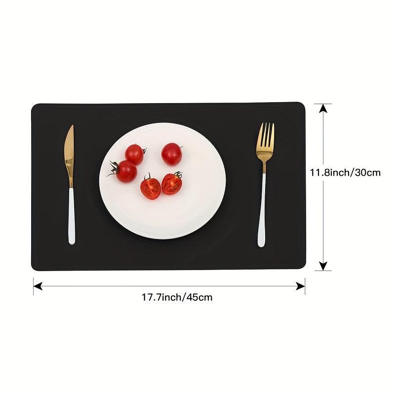 4pcs High-end Leather Placemat European Style Table Mat