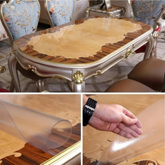 1pc PVC Square Tablecloth Table Protector Clear Plastic Table Protector Cover