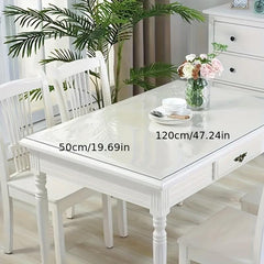 1pc PVC Square Tablecloth Table Protector Clear Plastic Table Protector Cover