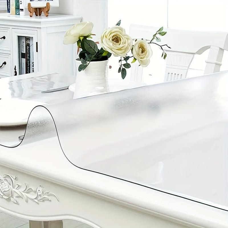 1pc PVC Square Tablecloth Table Protector Clear Plastic Table Protector Cover