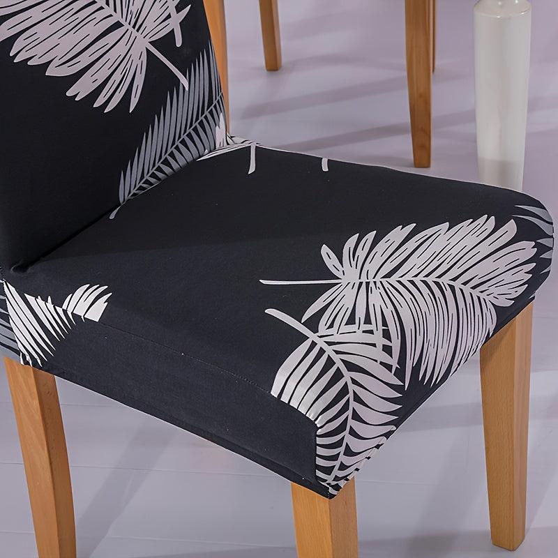 Printed Stretch Chair Cover Washable Set for Dining Room Sofa
