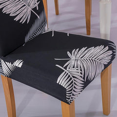 Printed Stretch Chair Cover Washable Set for Dining Room Sofa