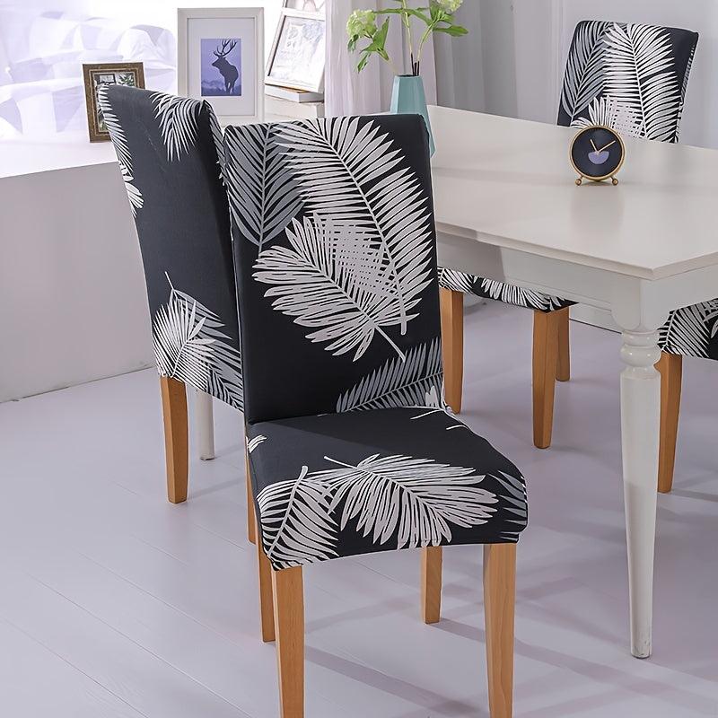 Printed Stretch Chair Cover Washable Set for Dining Room Sofa